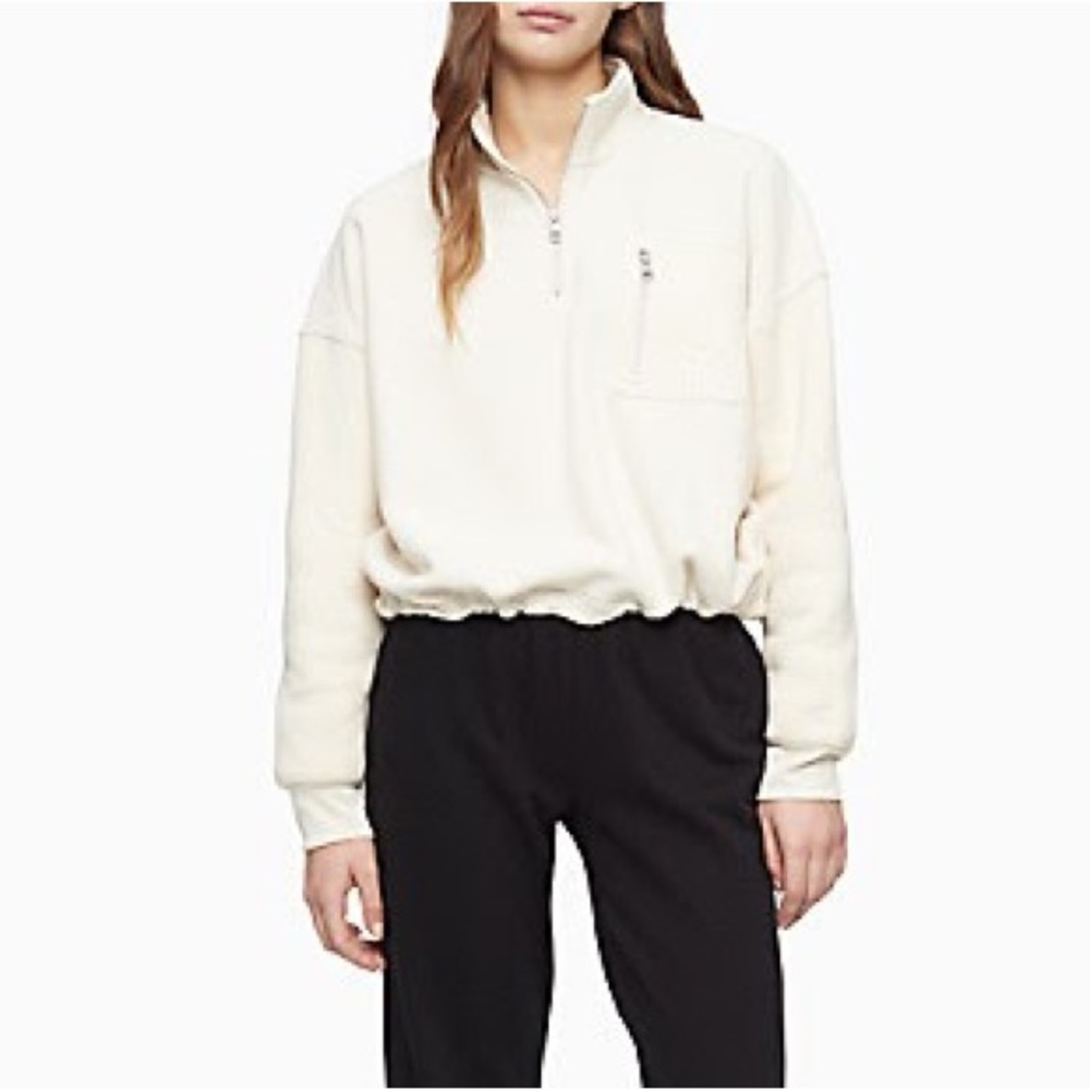 NWT! Calvin Klein Teddy Polar fleece zip sweatshirt